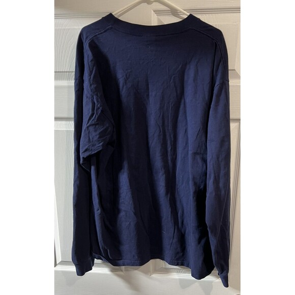 Reebok Vintage NFL New England Patriots Size XL Tall Navy Blue Long Sleeve Shirt - Picture 4 of 4